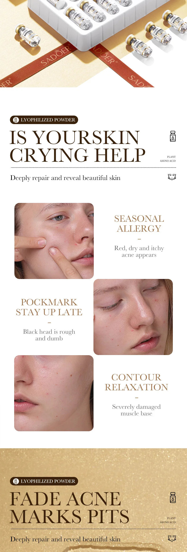 Ampoules of Niacinamide for Whitening and Tightening of Pores