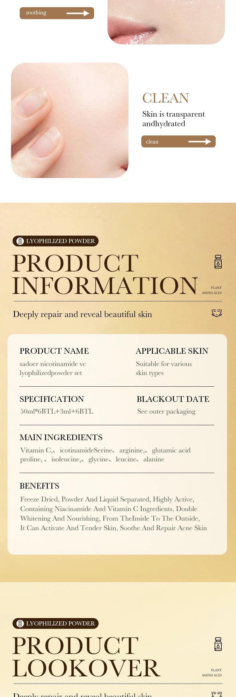Ampoules of Niacinamide for Whitening and Tightening of Pores