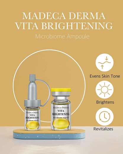 Vita Brightening Microbiome Ampoules | Madeca Derma