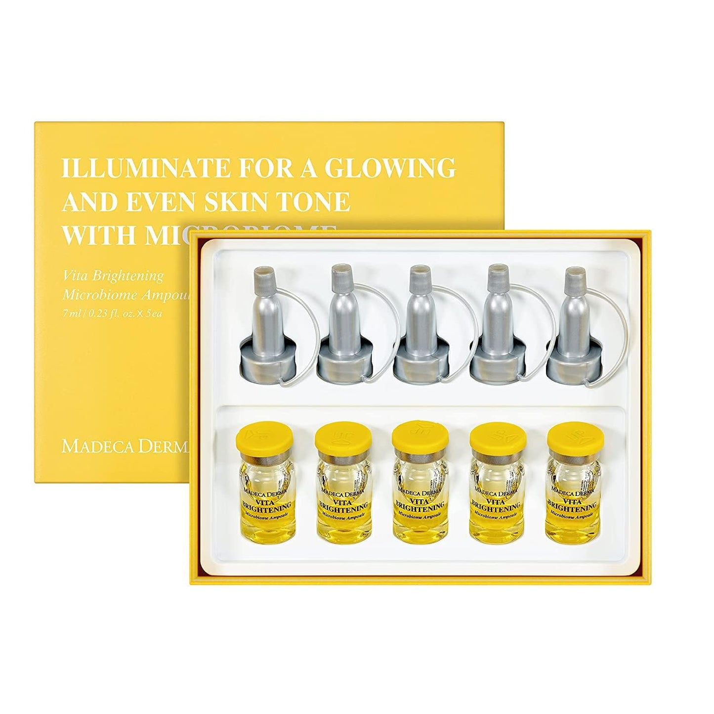 Vita Brightening Microbiome Ampoules | Madeca Derma